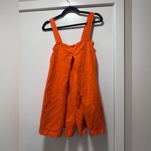 Vibrant Orange Sleeveless Dress